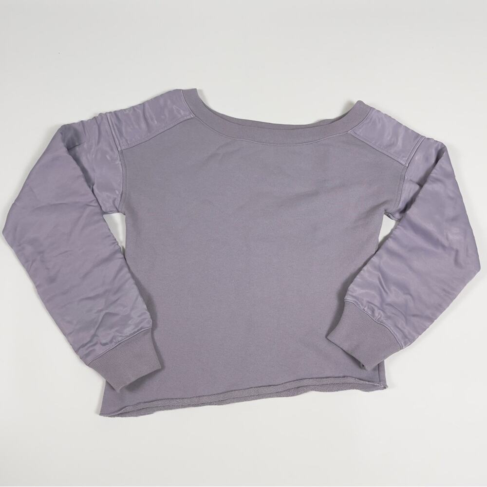RtA Alessia Off-Shoulder Pullover Sweatshirt Dusk Mauve Size XXS Revolve Casual - Picture 2 of 10
